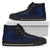 Hawaii State Tattoo Swirly Blue Polynesian High Top Shoes Womens High Top Black - Polynesian Pride