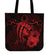 Hawaii Hibiscus Tote Bag - Harold Turtle - Red Tote Bag One Size Red - Polynesian Pride