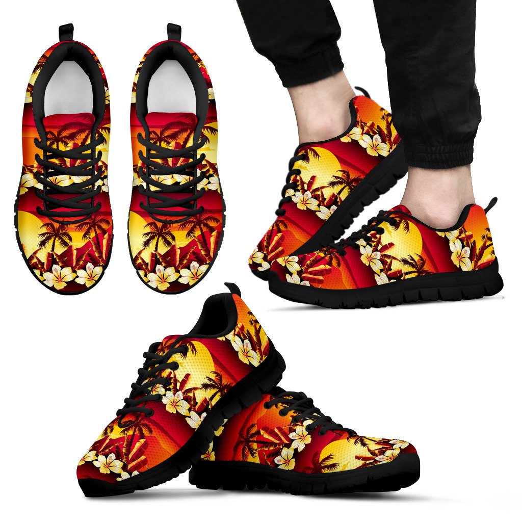 Hawaiian Tribal Sneakers 21 - J7 Men's Sneakers Black - Polynesian Pride