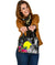 Palau Shoulder Handbag - Turtle Plumeria Banana Leaf One Size Black - Polynesian Pride