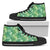 Hawaiian Shoes - Tropical Leaves Jungle Monstera Leaf High Top Shoes Womens High Top Black - Polynesian Pride