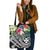 Wallis and Futuna Polynesian Tote Bags - Summer Plumeria (Black) Tote Bag One Size Black - Polynesian Pride