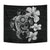 Hibiscus Plumeria Mix Polynesian Gray Turtle Tapestry - Polynesian Pride