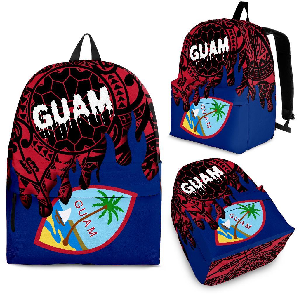 Guam Backpack - Melting Style Blue - Red - Polynesian Pride