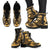 Vanuatu Leather Boots - Polynesian Tattoo Gold - Polynesian Pride