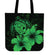 Hawaii Hibiscus Tote Bag - Turtle Map - Green - Polynesian Pride