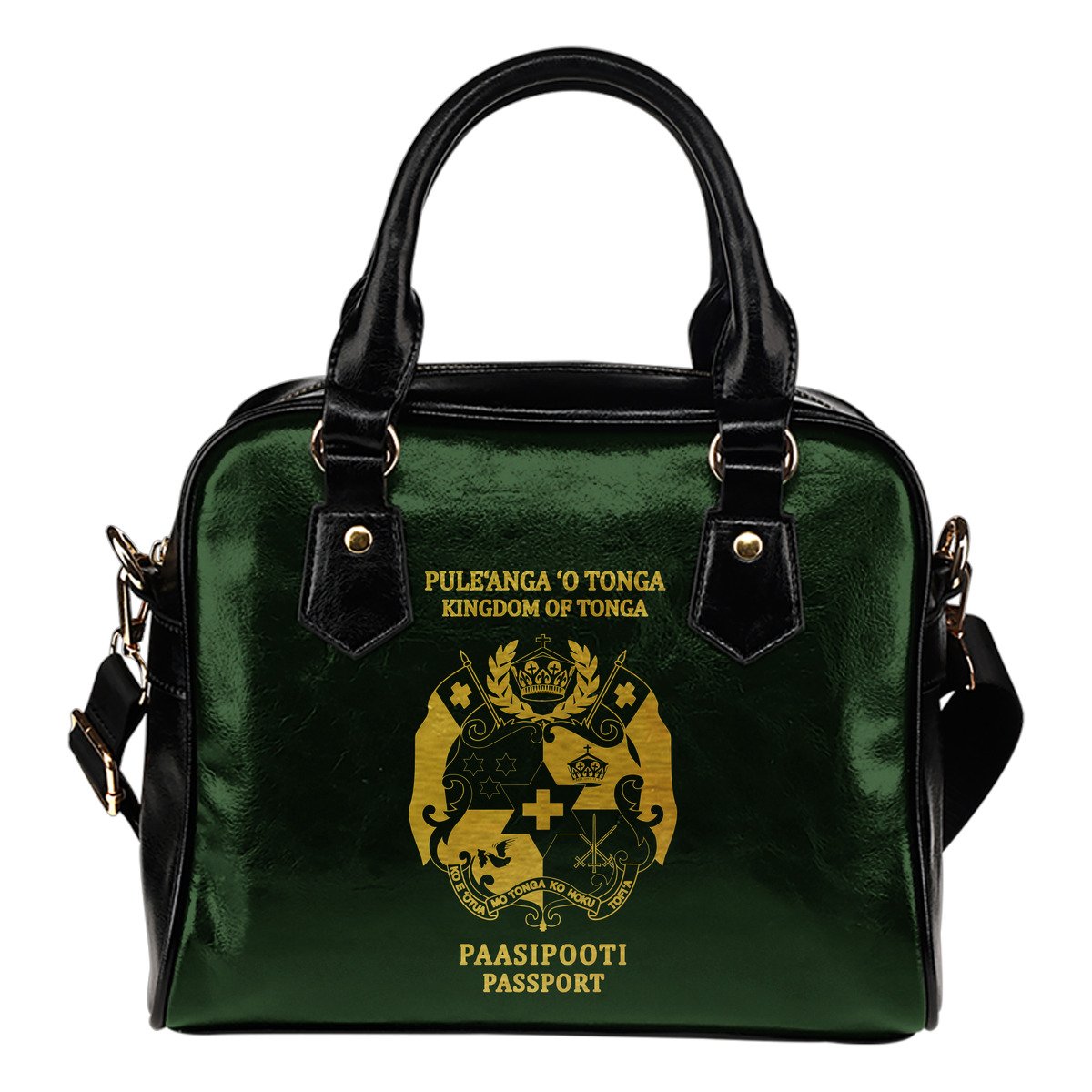Tonga Passport Shoulder Handbag One Size Green - Polynesian Pride
