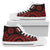 American Samoa High Top Shoes - Red Tentacle Turtle Unisex White - Polynesian Pride