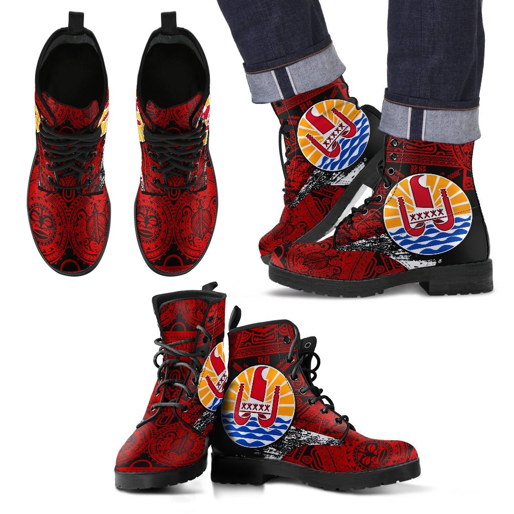 Tahiti Special Leather Boots Z2 Red - Polynesian Pride