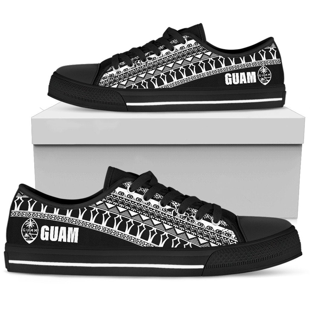 Guam Low Top Shoes - Latte Stone Black White - Polynesian Pride