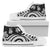 New Caledonia High Top Canvas Shoes - White Tentacle Turtle Unisex White - Polynesian Pride