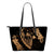 Hawaii Hibiscus Banzai Surfing Small Leather Tote Bag Gold Gold - Polynesian Pride