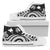 Papua New Guinea High Top Canvas Shoes - White Tentacle Turtle Unisex White - Polynesian Pride