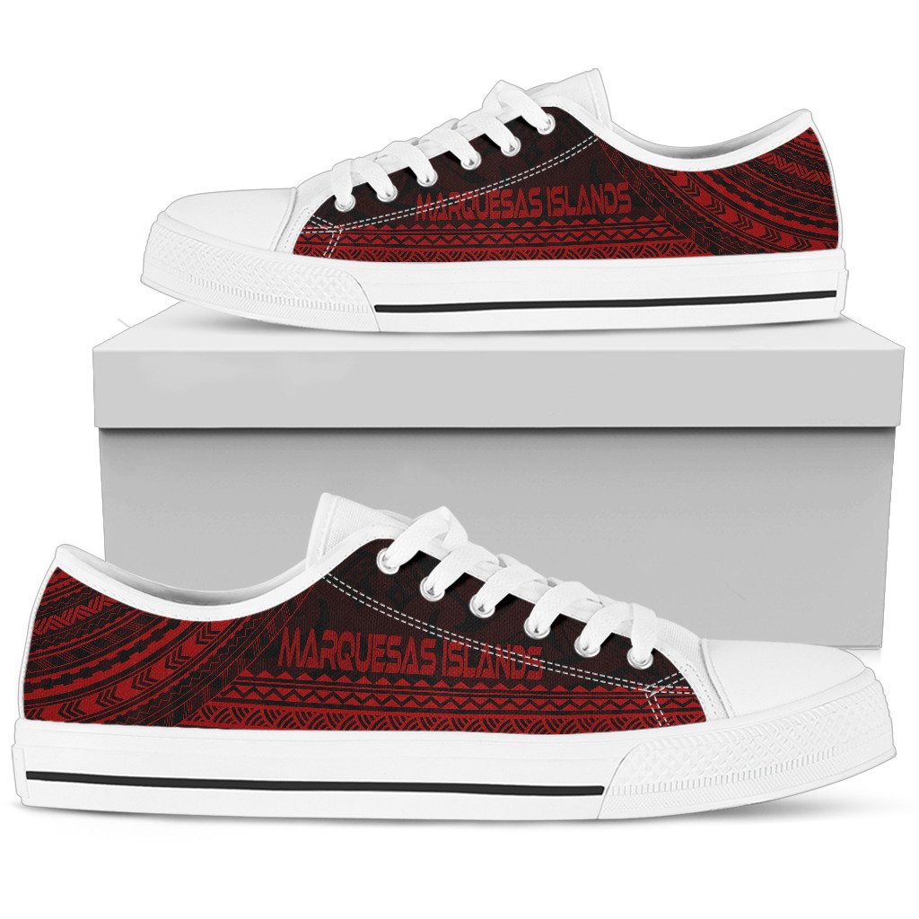 Marquesas Islands Low Top Shoes - Polynesian Red Chief Version - Polynesian Pride