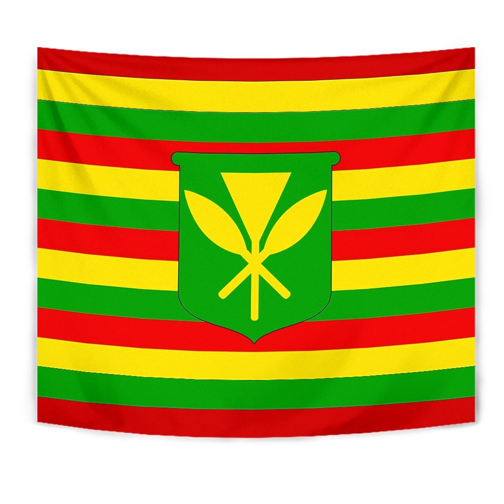 Hawaii Tapestry - Kanaka Maoli Flag Style - Polynesian Pride