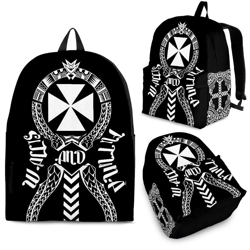 Wallis And Futuna Backpack - Polynesian Tribal One Style White - Polynesian Pride