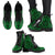 Northern Mariana Islands Leather Boots - Tribal Green - Polynesian Pride