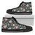 Hawaiian Shoes - Tropical Monstera Leaf Red High Top Shoes Mens High Top Black - Polynesian Pride