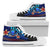 Nauru Custom Personalised High Top Shoes Blue - Vintage Tribal Mountain Unisex White - Polynesian Pride