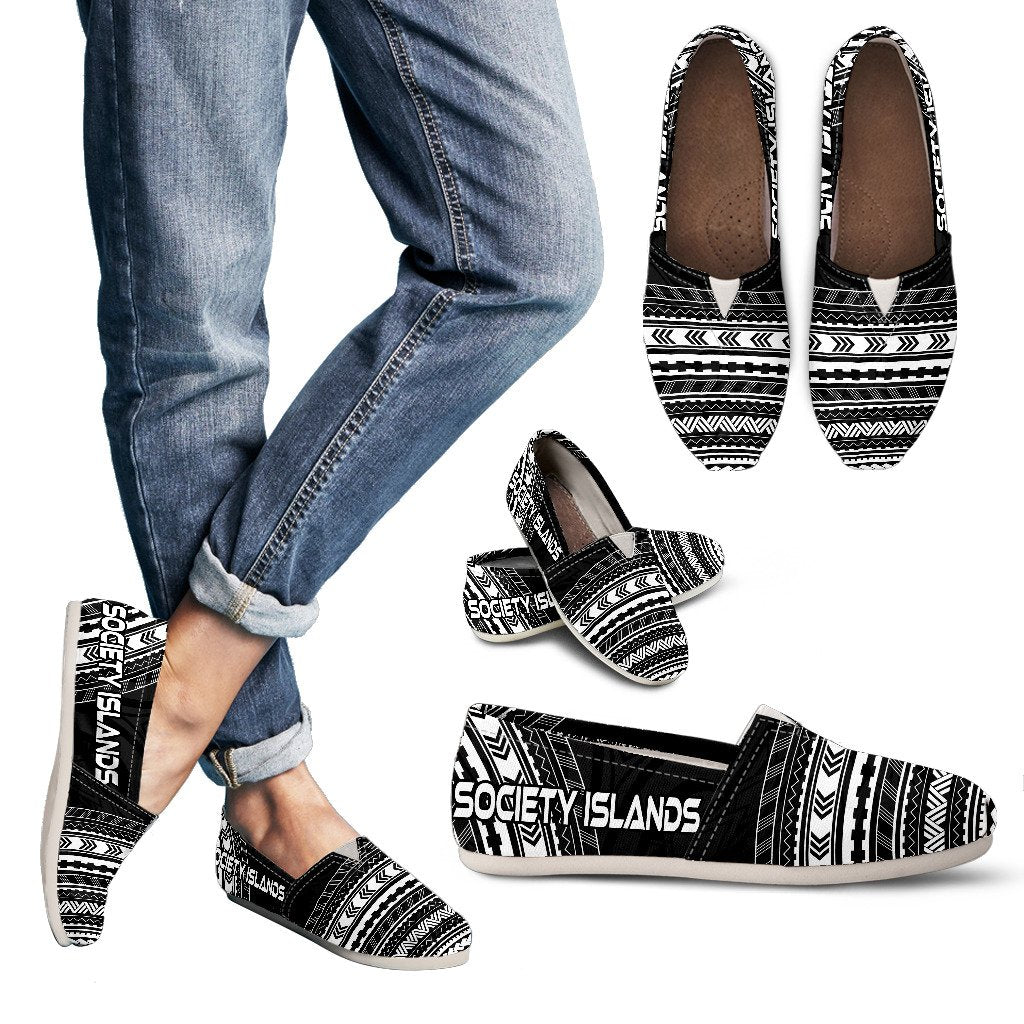 Society Islands Casual Shoes - Polynesian Black Chief Version Women Black - Polynesian Pride
