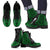 Marshall Islands Leather Boots - Tribal Green Green - Polynesian Pride