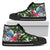 Federated States of Micronesia High Top Shoes White - Turtle Plumeria Banana Leaf Unisex Black - Polynesian Pride