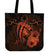 Hawaii Hibiscus Tote Bag - Harold Turtle - Orange Tote Bag One Size Orange - Polynesian Pride