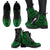 Fiji Leather Boots - Tribal Green - Polynesian Pride