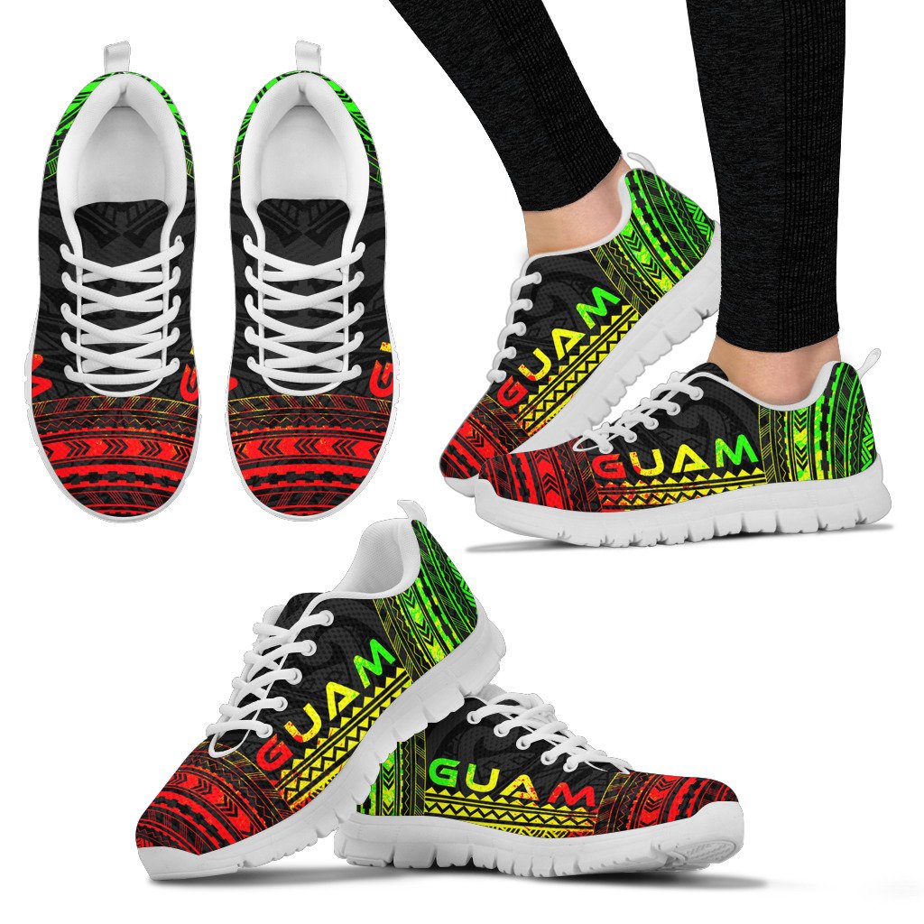 Guam Sneakers - Guam Polynesian Chief Tattoo Reggae Version - Polynesian Pride
