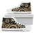 American Samoa High Top Shoes - Gold Tentacle Turtle Unisex White - Polynesian Pride