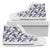 Hawaiian Shoes - Tropical Monstera Leaf High Top Shoes Mens High Top White - Polynesian Pride