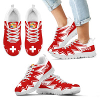 Tonga Sneakers - Tonga Coat Of Arms Thunder Style - Polynesian Pride
