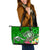 Guam Large Leather Tote Bag - Turtle Plumeria (Green) Green - Polynesian Pride