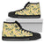 Hawaiian Shoes - Tropical Flamingo Yellow High Top Shoes Womens High Top Black - Polynesian Pride