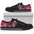 Hawaii Low Top Shoe - Kanaka Maoli With Hibiscus On Polynesian Patterns (RED) - Polynesian Pride