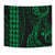 Hawaii Kakau Green Polynesian Tribal Tapestry Wall Tapestry Green - Polynesian Pride