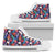 Hawaiian Shoes - Tropical Flower High Top Shoes Mens High Top White - Polynesian Pride