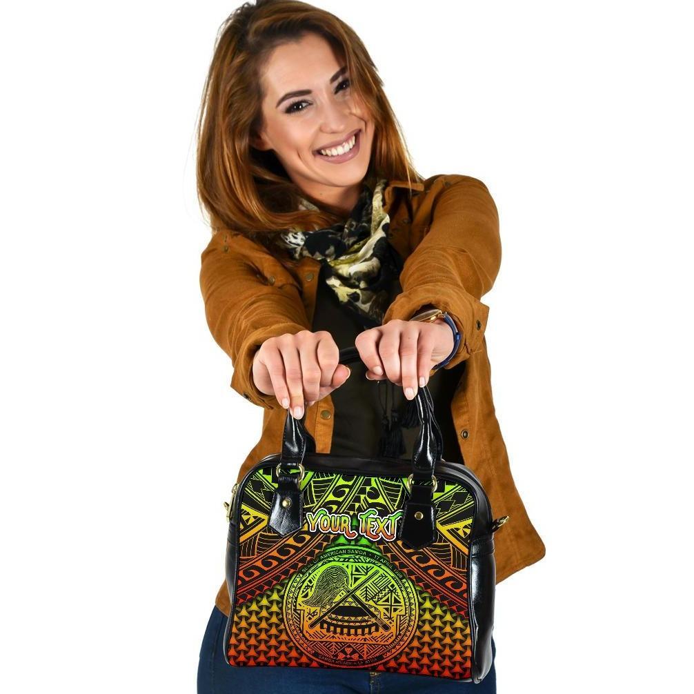 Polynesian American Samoa Personalised Shoulder Handbag - Reggae Vintage Polynesian Patterns One Size Reggae - Polynesian Pride