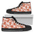 Hawaiian Shoes - Hibiscus Flower Pattern High Top Shoes Mens High Top Black - Polynesian Pride