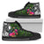 Yap High Top Shoes - Turtle Plumeria Banana Leaf Unisex Black - Polynesian Pride