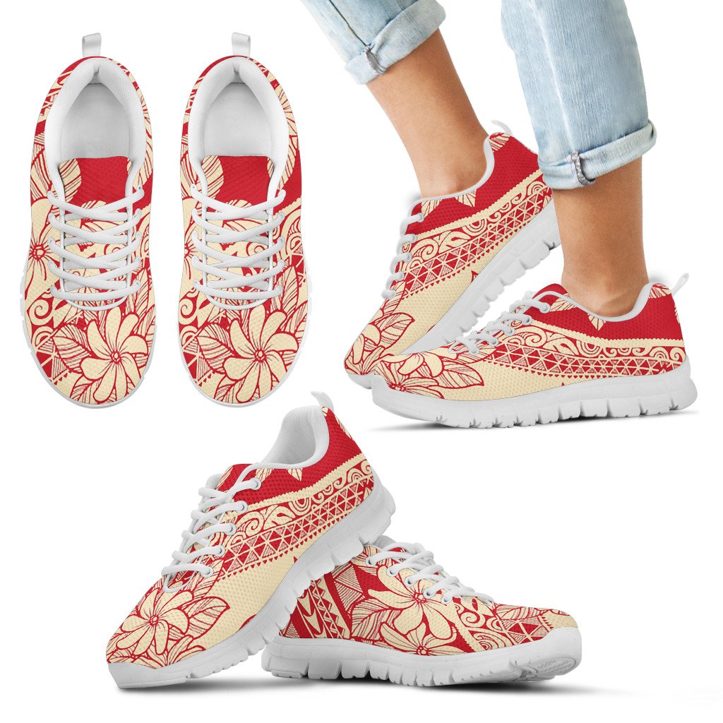 Poly Tribal Sneakers 22 Kid's Sneakers White - Polynesian Pride