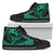 Polynesian Hawaii High Top - Polynesian Turquoise Humpback Whale Unisex Black - Polynesian Pride