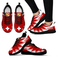 Tonga Sneakers - Tonga Coat Of Arms Thunder Style - Polynesian Pride