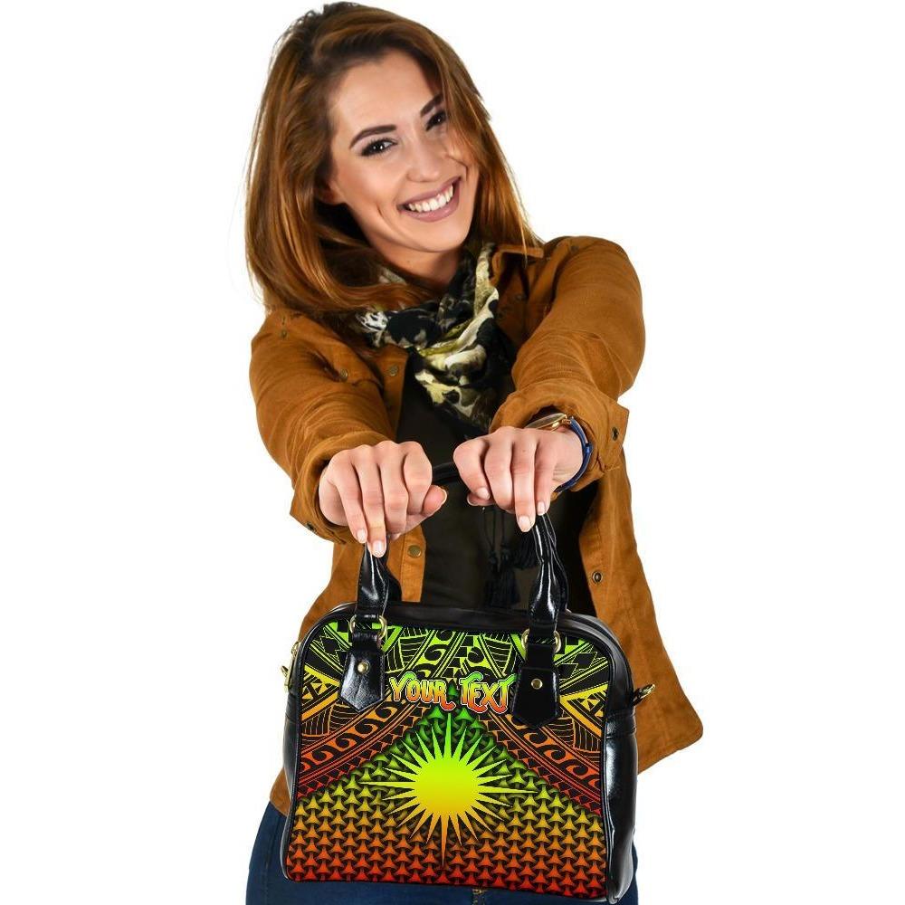 Polynesian Marshall Islands Personalised Shoulder Handbag - Reggae Vintage Polynesian Patterns Shoulder Handbag One Size Reggae - Polynesian Pride