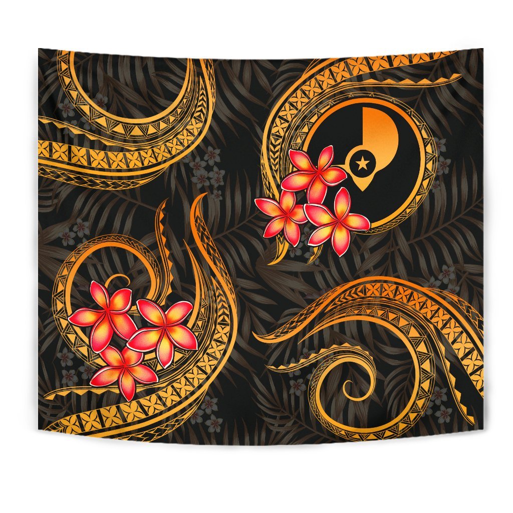 Yap Micronesian Tapestry - Gold Plumeria - Polynesian Pride