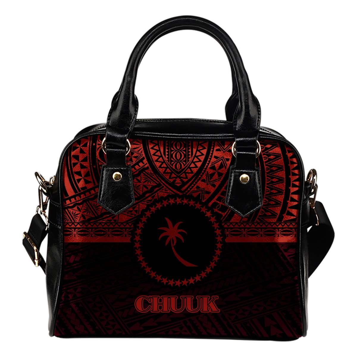 Chuuk Shoulder Handbag - Red Version One Size Black - Polynesian Pride