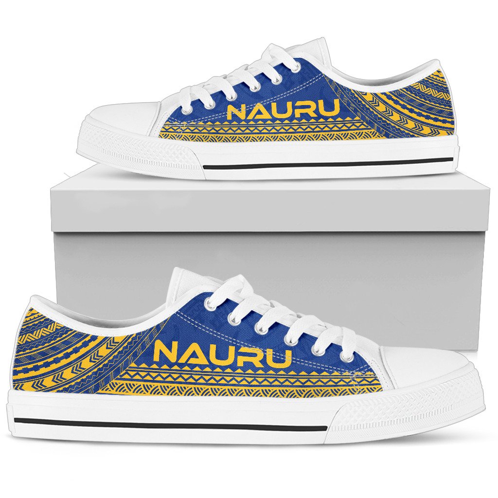 Nauru Low Top Shoes - Polynesian Flag Chief Version - Polynesian Pride