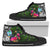 Guam High Top Shoes - Turtle Plumeria Banana Leaf Unisex Black - Polynesian Pride