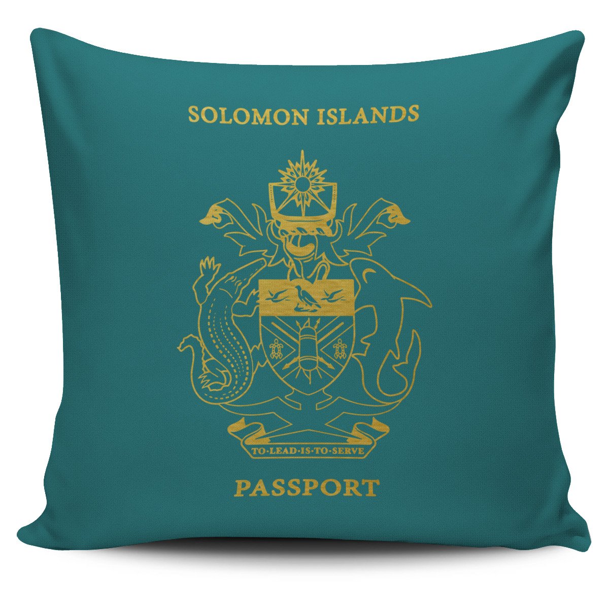Solomon Islands Pillow Cover - Passport Version Solomon Islands One Size Green - Polynesian Pride