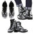 Society Islands Leather Boots - Polynesian Tattoo Black Black - Polynesian Pride